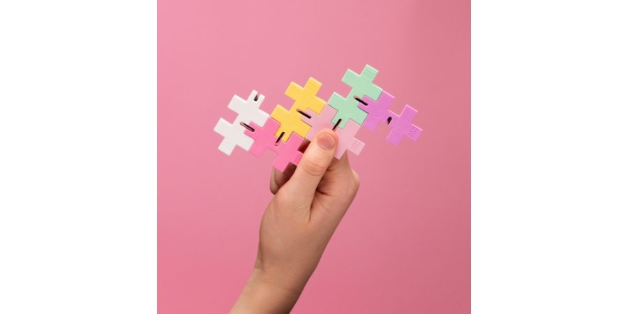 Plus Plus antistresinis žaislas, Hexel Bubblegum - Image 2