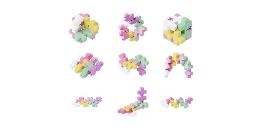 Plus Plus antistresinis žaislas, Hexel Bubblegum - Image 4