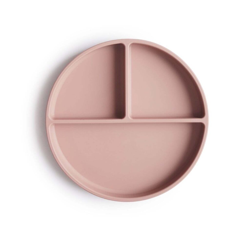 Mushie apvali lėkštė limpančiu dugnu | Blush