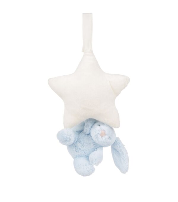 Muzikinis traukiamas “Jellycat Bashful Blue Bunny Star” žaislas