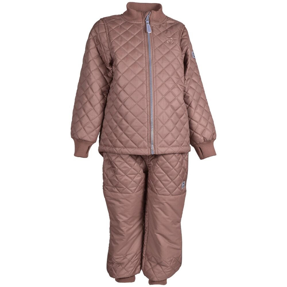 MIKK-LINE vaikiškas termo kostiumas – Burlwood / Rosa