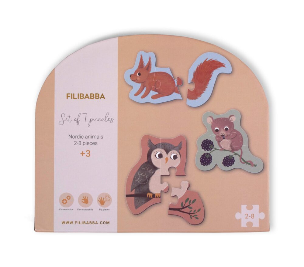 FILIBABBA 7 dėlionės – Šiaurės gyvūnai