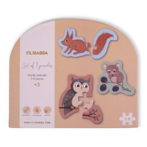 FILIBABBA 7 dėlionės – Šiaurės gyvūnai