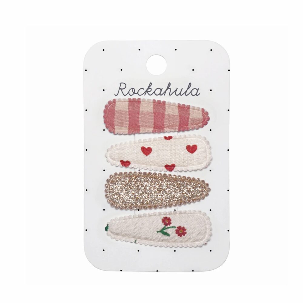 ROCKAHULA plaukų segtukų rinkinys “Wildflower Fabric Clip Set”