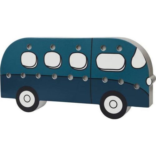 Medinė autobuso formos lempa