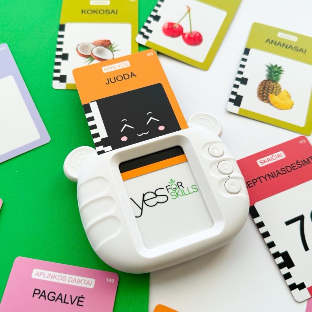 Yes For Skills lietuviškai įgarsintos kortelės „Šnekančios kortelės“, kalbančios lietuviškai
