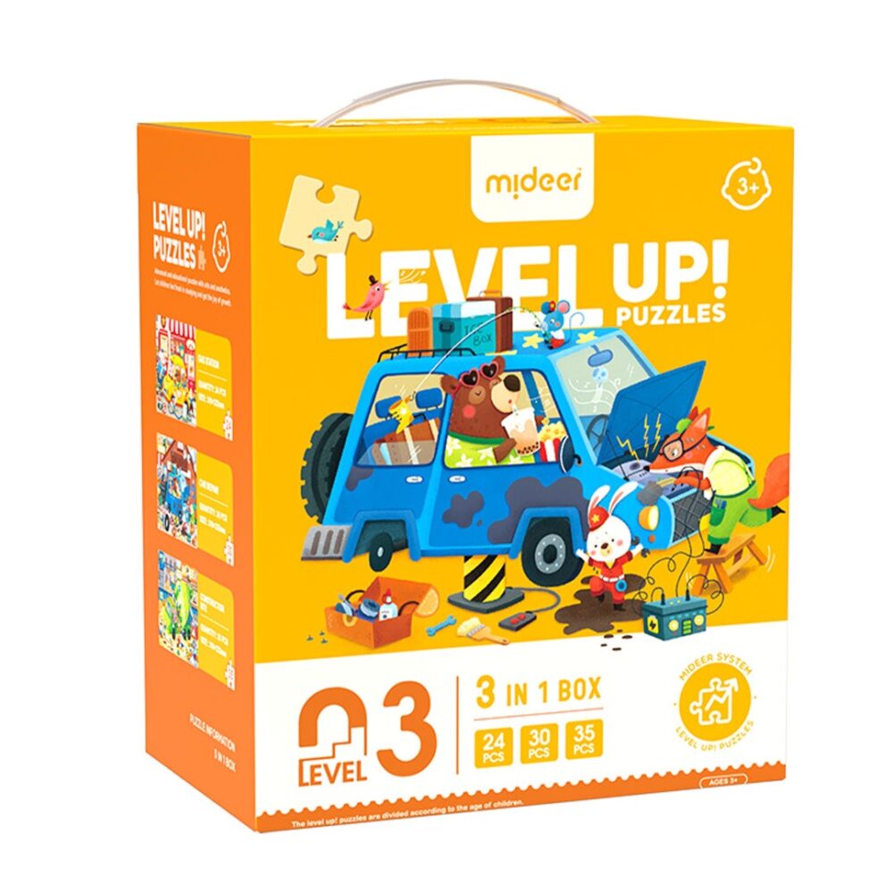 MIDEER Level Up Dėlionės – 3 Lygis Miesto Komandos