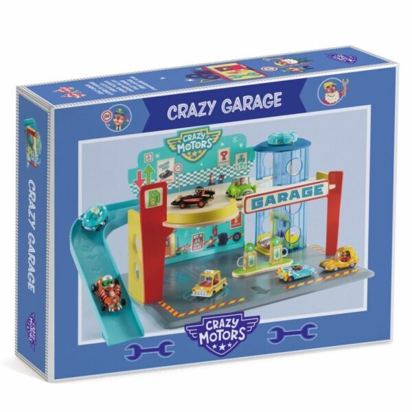 DJECO Crazy motors garažas – Pamišę automobiliai