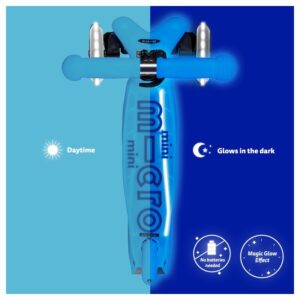 Mini Micro paspirtukas Deluxe Glow LED Plus Glacier žydras
