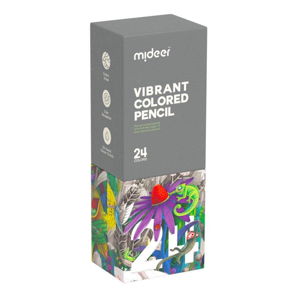 MIDEER spalvoti pieštukai – 24 Spalvos