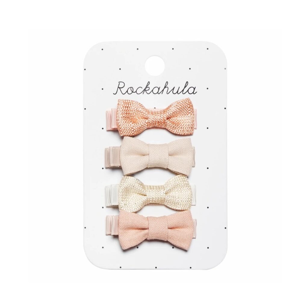 ROCKAHULA plaukų segtukų rinkinys “Linen Mini Bow”