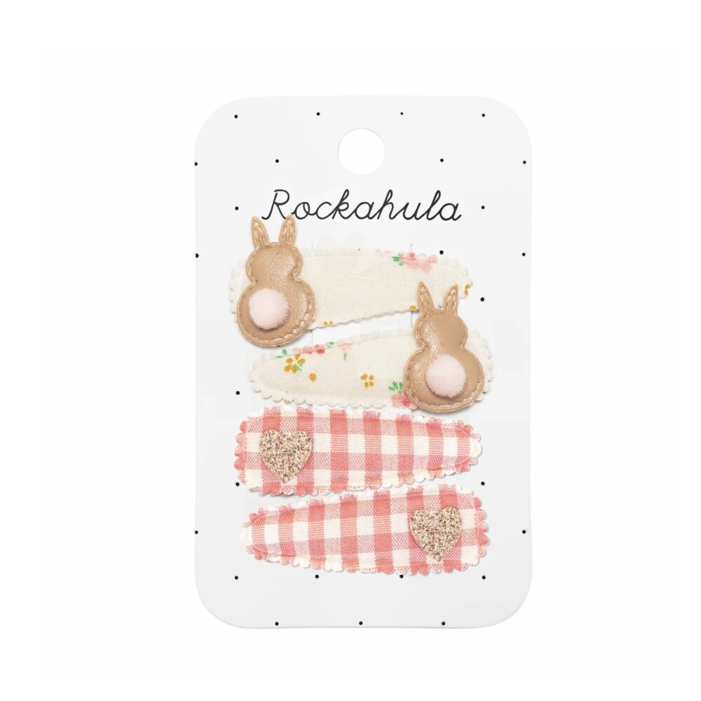 ROCKAHULA plaukų segtukai “Tiny Blossom Bunny Fabric”