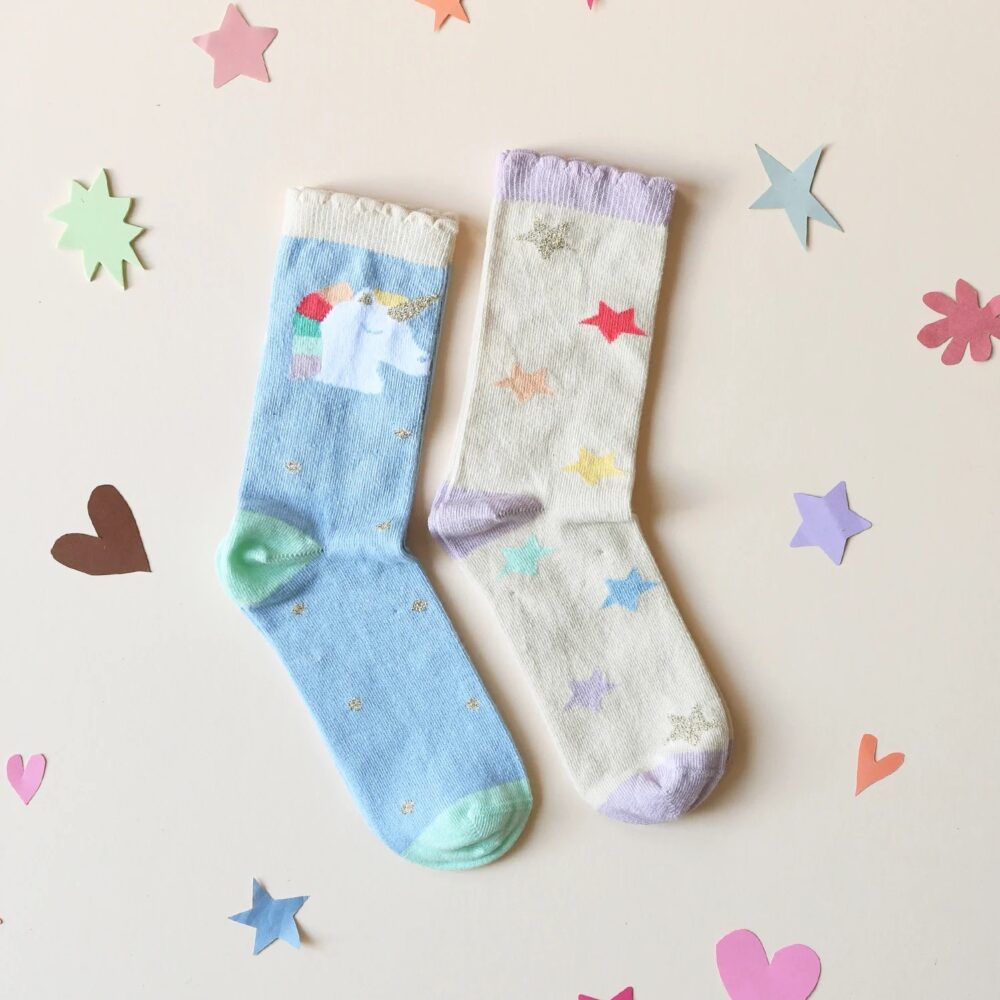 ROCKAHULA kojinės 2vnt  “Rainbow Unicorn”