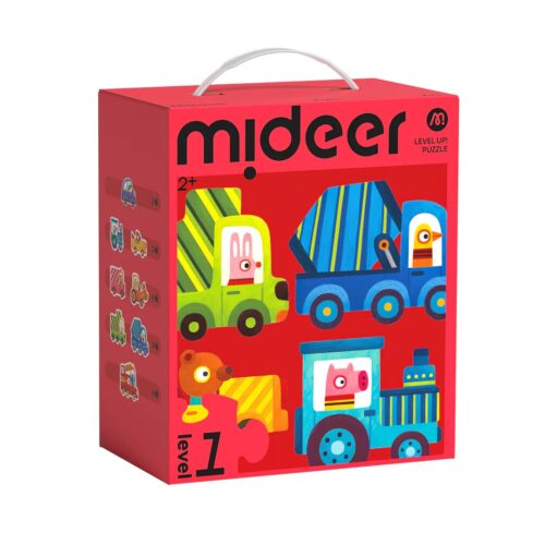 MIDEER Level Up Dėlionės – 1 Lygis Transporto Priemonės