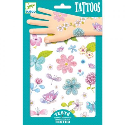 DJECO Tatuiruotės - Pievų gėlės (50+ tatuiruočių)