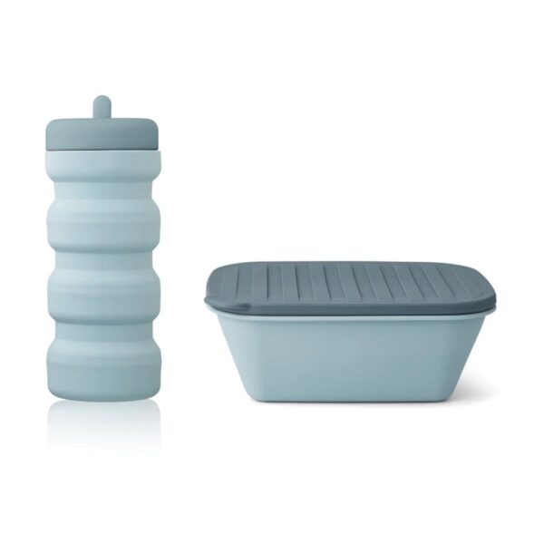 Liewood JOSE ON THE GO pietų rinkinys SEA BLUE / WHALE BLUE