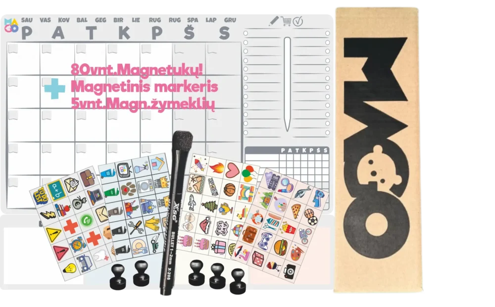 “MAGO” Magnetinis mėnesio planavimo kalendorius