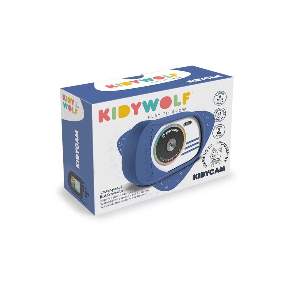 KIDYWOLF KIDYCAM vaikiškas fotoaparatas – mėlynos spalvos