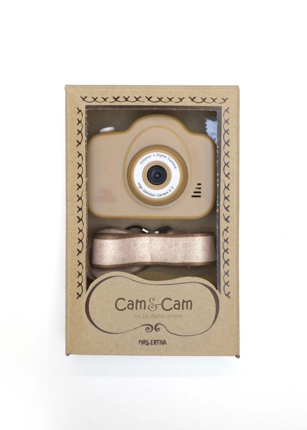 MRS ERTHA vaikiškas fotoaparatas Bouquet Silhouette Peanut