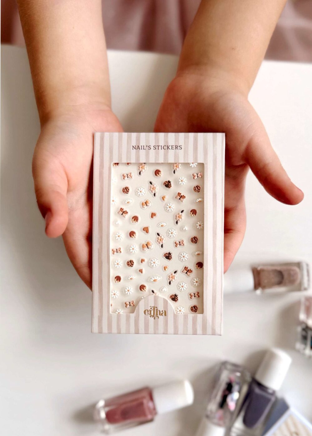 MRS ERTHA 3D Nagų Lipdukai BUTTERFLY