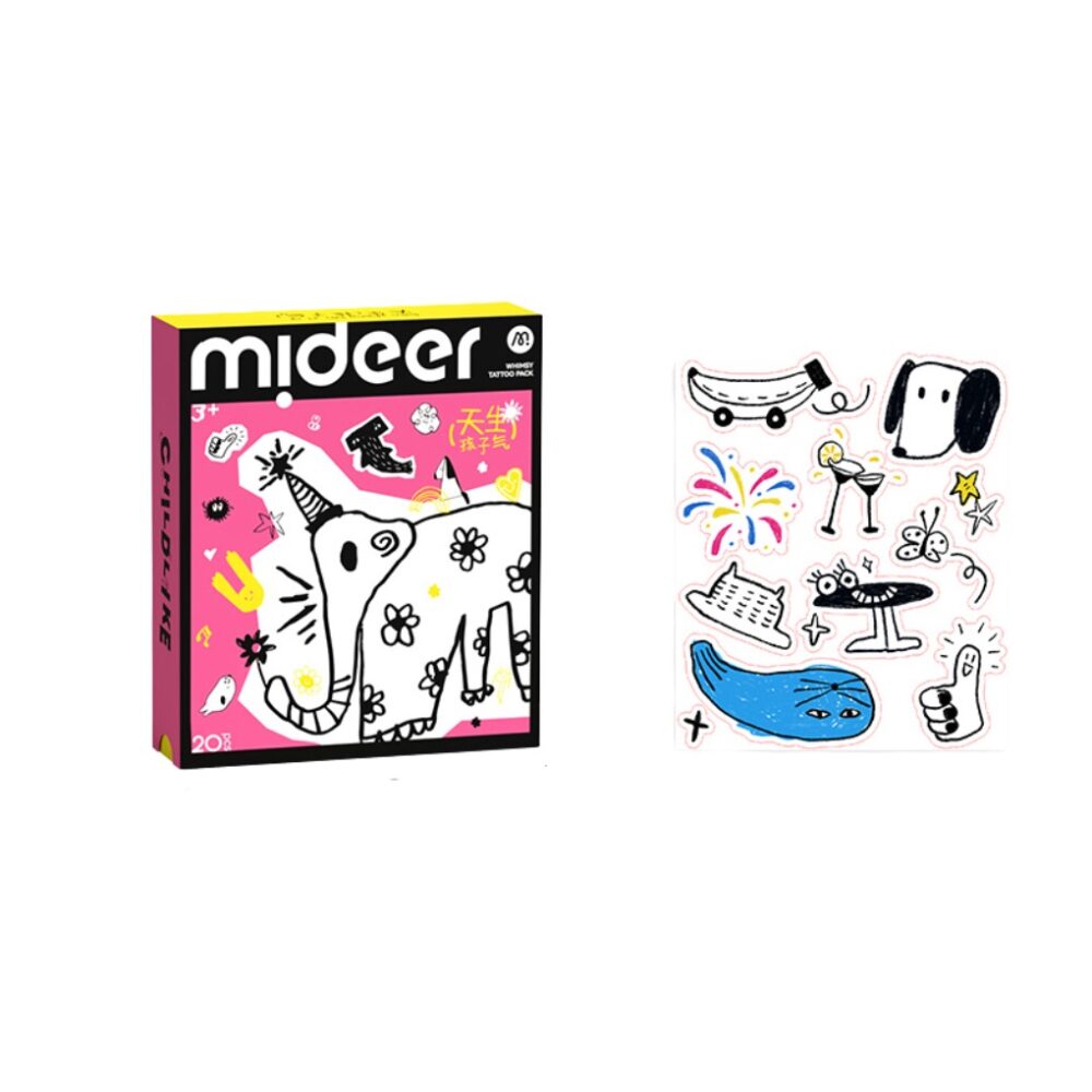 MIDEER tatuiruočių / lipdukų rinkinys MINI PINK