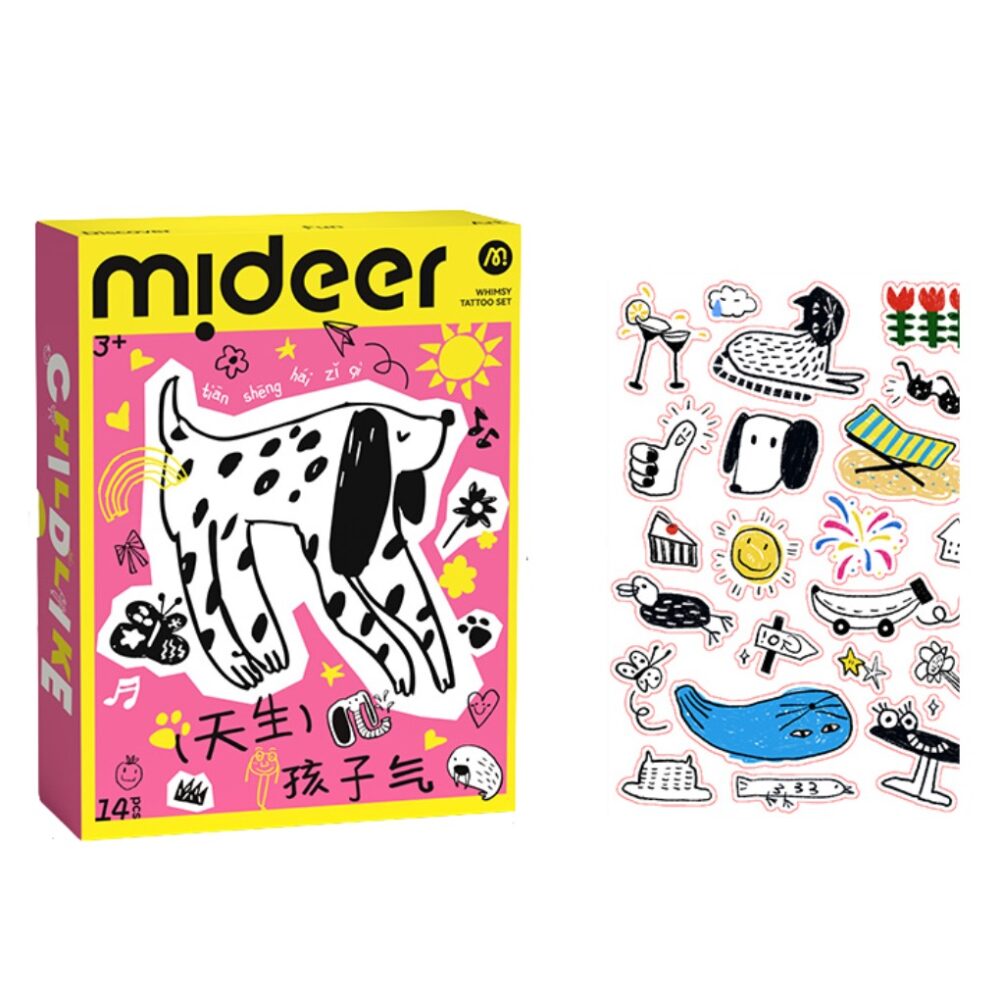 MIDEER tatuiruočių / lipdukų rinkinys MAXI PINK