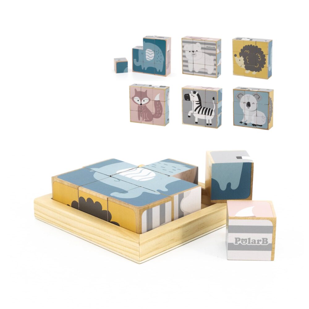 PolarB Medinė kaladėlių dėlionė