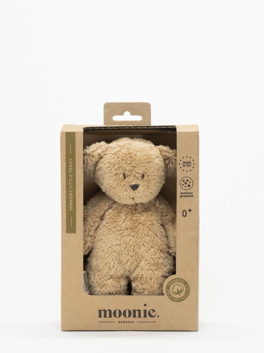 MOONIE sensorinis meškiukas CAPPUCCINO