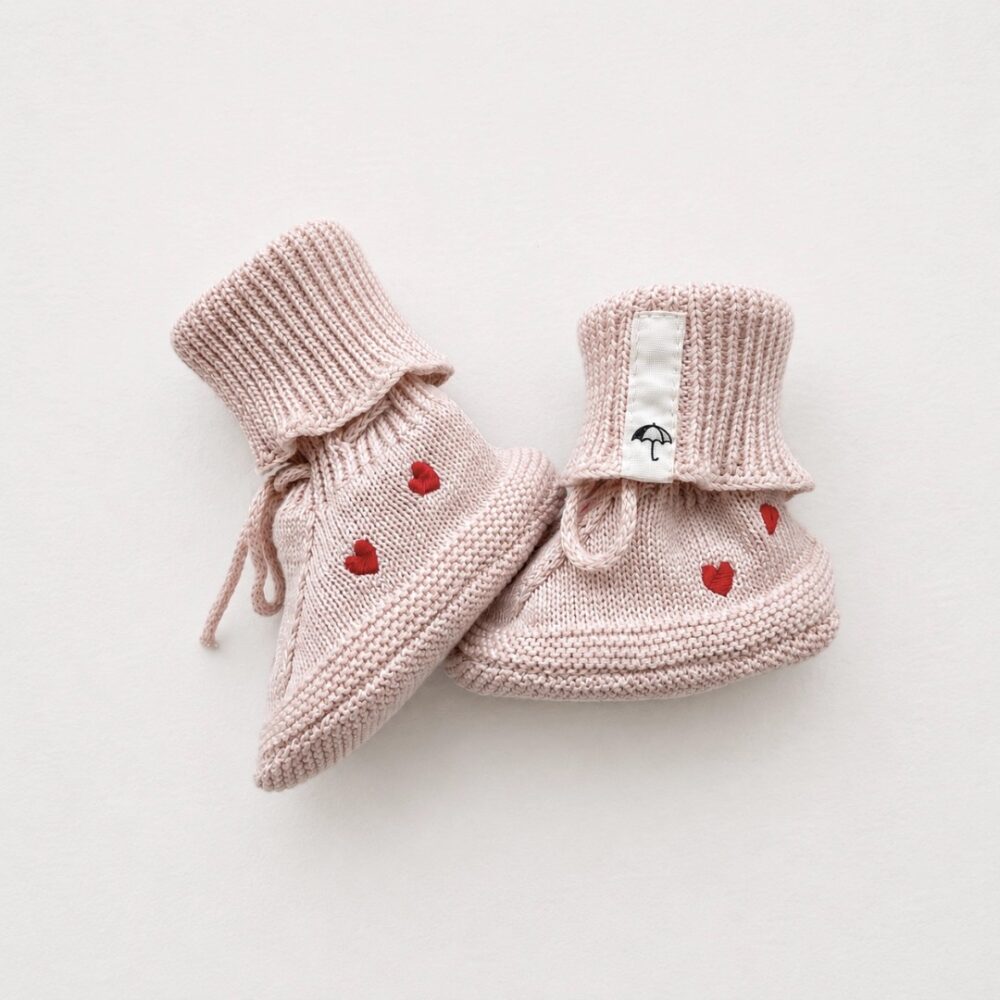 SAGA COPENHAGEN megztos kūdikio kojinytės Baby Blush Heart