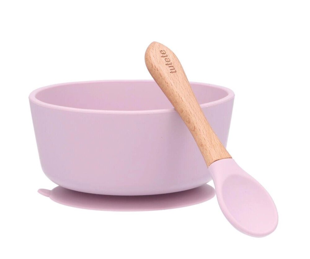 TUTETE dubenėlio ir šaukštelio rinkinys LILAC